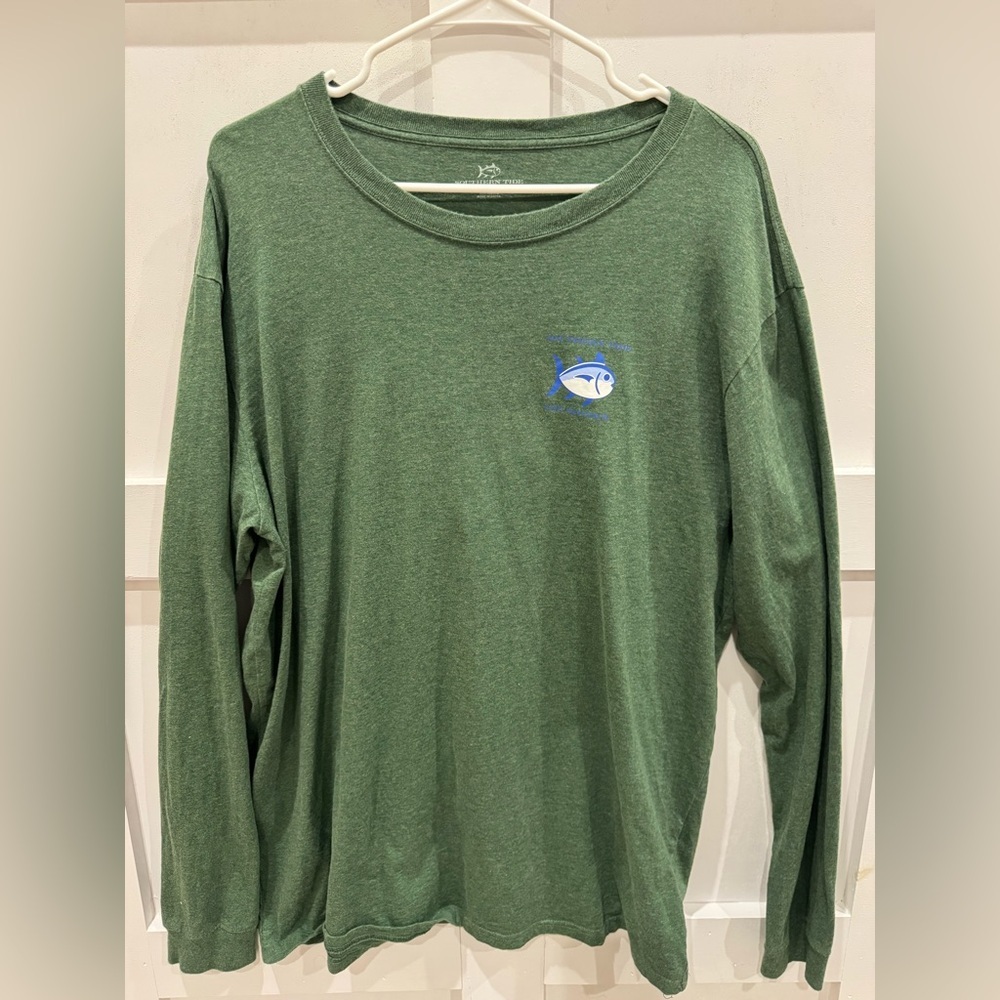 Southern Tide Olive Long Sleeve Shirt